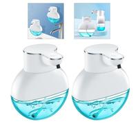 Opatiny Distributeur de savon mural sans contact 420 ml, rechargeable par USB, automatique, avec 4 réglages de vitesse, pour salle de bain, cuisine, usage commercial