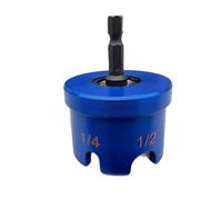 Opatiny Embout de perceuse à glissière pour tiges filetées de 6,35 mm, 9,5 mm et 1,27 cm, compatible avec perceuses électriques, bleu