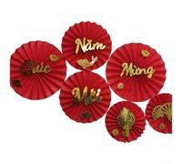 Opatiny Éventail traditionnel en papier pour décoration d'événement festif | Design traditionnel, pour une utilisation polyvalente en vacances, léger, festif, essentiel pour les fêtes