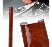 Opatiny Film vinyle effet bois brillant pour intérieur ou extérieur de voiture, 30 x 120 cm, marron, autocollant DIY, imperméable et résistant à la chaleur