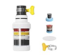 Opatiny Filtre de robinet 6 couches amovible et lavable universel, anti-éclaboussures, dispositif d'économie d'eau, buse de filtre à eau pour robinet de cuisine