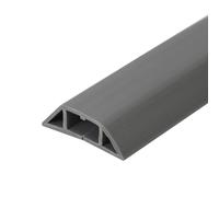 Opatiny Gaine de câble de terre pour bords de sol - Bande de transition en PVC anti-marche - 1 m de long x 5 cm de hauteur - Gris - Protection de sol avec adhésif facile à décoller et à coller