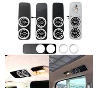 Opatiny Garniture de grille d'aération de toit arrière pour Mercedes Vito Classe V W447 2014-2023 avec lumières LED - Bleu glacier, jaune, blanc, matériau ABS, noir