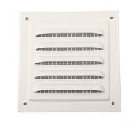 Opatiny Grille d'aération blanche en alliage d'aluminium - Grilles de retour d'air en acier de qualité pour soffite, mur, ouvertures d'aération de plafond, résistante à la rouille (350 x 350 mm)