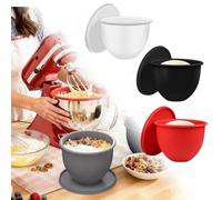 Opatiny Insert de bol en silicone compatible avec le mixeur KitchenAid de 5 litres, doublure durable blanc/rouge/noir pour la cuisson et le mélange