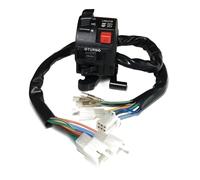 Opatiny Interrupteur de guidon de moto pour phare et feu de brouillard, bouton poussoir, ABS noir, ajustement universel pour la plupart des motos, tricycles électriques, vélos électriques