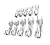 Opatiny Jeu de douilles à extrémité ouverte de 10 mm à 19 mm pour poignée à cliquet de 3/8" Outil de retrait de conduite de carburant pour réparation automobile et projets de bricolage - Argent (13 mm