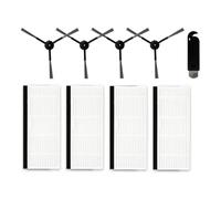 Opatiny Kit brosse latérale et filtre de rechange pour aspirateur robot Cecotec Conga 5290 Ultra - 4 brosses latérales, 4 filtres, brosse de nettoyage