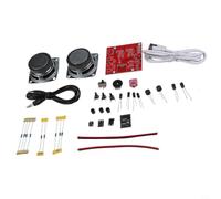 Opatiny Kit d'assemblage de haut-parleurs en plastique transparent 204 mm | Boîtier en plastique transparent, alimentation USB 5 V, puce MHM18, outil éducatif, pratique de la soudure