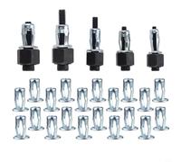 Opatiny Kit de 20 écrous à rivets M8 en alliage d'acier avec rondelle intégrale pour mur creux en métal et réparation automobile (M5)