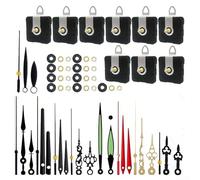 Opatiny Kit de mécanisme d'horloge avec mouvement à quartz silencieux, aiguilles et tige longue, compatible avec horloges murales, point de croix et broderie 3D