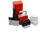Opatiny Kit de nettoyage de plaque de cuisson 26 pièces, pour gril robuste avec poignées résistantes à la chaleur pour plaques plates, nettoyage en profondeur de la graisse brûlée et des aliments