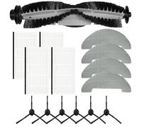 Opatiny Kit de pièces de rechange pour aspirateur robot XIEBro HR101 - Brosse, filtre, balai à franges et brosse latérale - 1 rouleau principal + 6 brosses latérales + 4 filtres + 4 serpillères