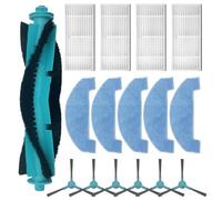Opatiny Kit de pièces de rechange pour TESLA RoboStar iQ400 Plus, S5 Plus, 2299, 16 pièces avec brosse latérale principale, filtres et serpillères