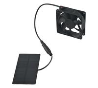 Opatiny Kit de ventilateur solaire de camping en polysilicium 10 W 5 V avec design étanche IP65 pour serre, camping-car, maison ou animal domestique