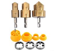 Opatiny Kit d'enfilage de perceuse électrique pour tuyau d'eau, ensemble de matrices en alliage d'acier 1/2-1" avec 3 forets PPR pour plomberie et filetage de tuyaux