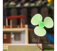 Opatiny Kit générateur d'éolienne portable pour enfants et amateurs, sortie 0,1 à 18 V, lame compacte de 90 mm, activité d'apprentissage STEM pratique