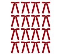 Opatiny Lot de 16 nœuds en velours faits à la main pour décoration de Noël et de mariage, 18 x 13 cm avec ruban de 2,5 cm, multicolore