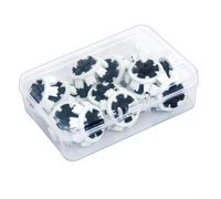Opatiny Lot de 16 paires de crampons Fast Twist 3.0, 8 points, traction antidérapante pour kit de remplacement (blanc-noir)