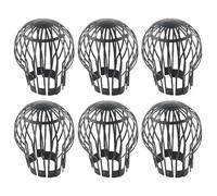 Opatiny Lot de 2/4/6 filtres de gouttière pour tuyau de descente X - Protection de gouttière noire en maille - Couvercle en plastique pour éviter que les feuilles, les débris et la saleté ne