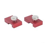 Opatiny Lot de 2 adaptateurs de rail de toupie avec butée à double fonction, gabarit en alliage d'aluminium pour scie à table et coupe-bordures, 5,1 cm