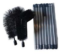 Opatiny Lot de 2 brosses de nettoyage réglables pour gouttière, 3,2 m extensible avec tête de flexion flexible pour enlever les débris de toit et de gouttière, tige d'extension à 8 sections