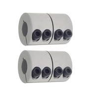 Opatiny Lot de 2 coupleurs d'arbre D25L40 pour moteur pas à pas, type de serrage de 6,35 à 10 mm, accouplement flexible en alliage d'aluminium pour machine de gravure CNC et encodeur