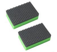 Opatiny Lot de 2 éponges réutilisables pour barre d'argile de voiture, tampon de décontamination de boue volcanique pour peinture de voiture, roues en verre, kit de gomme à nettoyage rapide (vert)