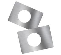 Opatiny Lot de 2 plaques de réparation de serrure de porte, pêne dormant et cache-trou de poignée de porte, plaque auto-renforcée, verrous en vrac, argenté