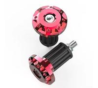 Opatiny Lot de 2 poids d'extrémité de guidon de moto en alliage d'aluminium anti-vibrations pour barres creuses de 16 à 18 mm (rouge)
