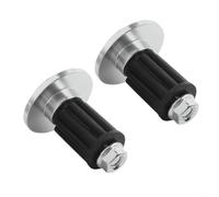 Opatiny Lot de 2 poids d'extrémité de guidon de moto en alliage d'aluminium anti-vibrations pour barres creuses de 16 à 18 mm (argenté)