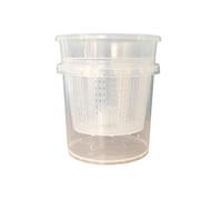 Opatiny Lot de 2 pots d'orchidée Phalaenopsis à auto-arrosage en plastique avec système de stockage de l'eau pour un entretien facile des plantes, santé des racines, blanc