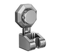 Opatiny Lot de 2 supports de pommeau de douche pour accessoires de salle de bain, support à ventouse réglable en hauteur, design perforé sous vide, matériau ABS, gris