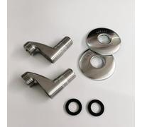 Opatiny Lot de 2 valves d'angle réglables pour douches murales, en acier inoxydable 304, portée de 8 à 22 cm, adaptateur de plomberie à pied incurvé avec finition polie