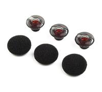 Opatiny Lot de 3 bouchons d'oreille de rechange pour Plantronics Voyager 5200 5220, embouts en mousse de silicone, doux pour la peau, design insonorisant, noir (S/M/L 12/14/16 mm)