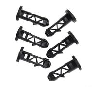 Opatiny Lot de 3 paires de charnières en plastique noir pour couvercle de poubelle de 240 L avec tête ronde 67 mm x 31 mm