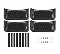 Opatiny Lot de 4 filets de rangement pour coffre de voiture, camping-car, caravane, bateau, avec matériel de montage, noir