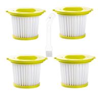 Opatiny Lot de 4 filtres d'aspirateur de rechange compatibles avec PCL700 PCL704 CL705 18 V avec brosse de nettoyage pour enlever la poussière et installation facile
