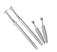 Opatiny Lot de 4 pinces à perles et outils de ramassage avec 3 et 4 griffes pour pierres précieuses, perles et petites pièces, argenté