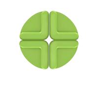 Opatiny Lot de 4 planches à découper, planches à découper et gadgets de cuisine antidérapants en silicone, 55 x 55 cm, vert, marron, bleu, gris, rose