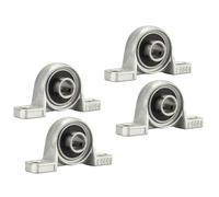 Opatiny Lot de 4 roulements à billes KP000 avec boîtier en alliage de zinc pour machines industrielles, exploitation minière, agriculture