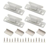 Opatiny Lot de 4 serrures de porte d'armoire de camping-car pour tiroir de maison de camping-car, yacht - Nylon PA6 et loquet à boucle en acier inoxydable, aucune poignée nécessaire, gain de place