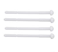 Opatiny Lot de 4 tiges de chasse d'eau en ABS 135 mm x 7 mm Blanc 241874001 pour plaques de chasse Twinline, pièces de rechange pour tige de poussée de toilettes, plaques de chasse d'eau double ligne
