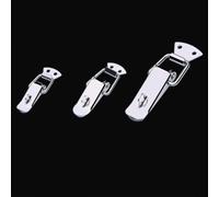 Opatiny Lot de 4 verrous à bascule en acier inoxydable avec trou pour cadenas, serrure à levier pour boîte à outils, caisse en bois et fermeture à bagages