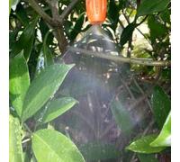 Opatiny Lot de 50 arroseurs réglables pour arrosage du jardin, 20 à 2,5 L/heure, raccord de tuyau de 4 mm, noir + orange