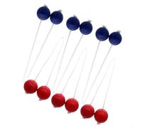 Opatiny Lot de 6 boules d'échelle pour jeu de lancer, bola avec cordon de 50 cm pour activités de pelouse, rouge, bleu et noir blanc (rouge + bleu)