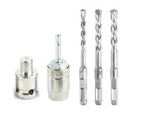 Opatiny Lot de 6 clés à tige carrée de 30,5 cm pour marteau électrique avec 3 forets, perceuse manuelle et perceuse électrique au lithium