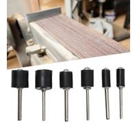 Opatiny Lot de 6 mandrins en caoutchouc pour tambours de ponçage et de polissage, pour outils rotatifs, tige de 0,3 cm et 0,3 cm, comprend un kit de cercle de papier abrasif