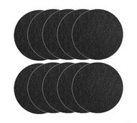 Opatiny Lot de 8 filtres ronds à charbon actif pour seau à compost de cuisine, doublures anti-odeurs jusqu'à 17 cm, noir (rond : 165 x 65 x 10 mm)