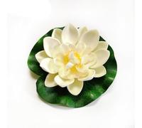 Opatiny Lot de 8 nénuphars artificiels flottants avec feuilles de lotus et libellules décoratives